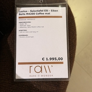 Salontafel Leolux, Elli, rond
